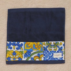 Set cestino e lavette dallo stile mediterraneo collezione Amalfi