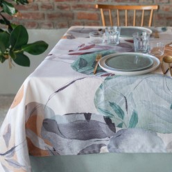 Tovagliato Antheia colori pastello - antimacchia ed idrorepellente 8 posti