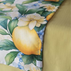 Giardino di limoni e fiori bianchi: runner antimacchia ed idrorepellente