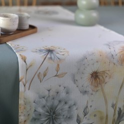 Elegante tovaglia con fiori di tarassaco, idrorepellente ed antimacchia