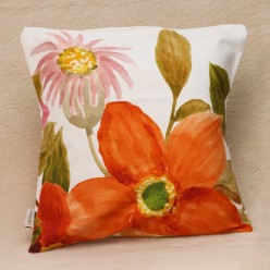 Cuscino arredo floreale dai colori caldi ed autunnali collezione Afrodite