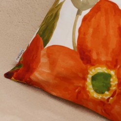 Cuscino arredo floreale dai colori caldi ed autunnali collezione Afrodite