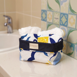 Cariddi — Lavette in cotone 100% con cestino coordinato, un racconto di mare e stile