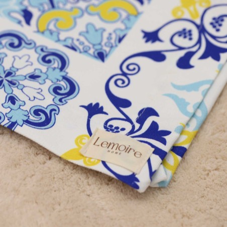 Runner da tavola in stile maiolica mediterranea – collezione Scilla