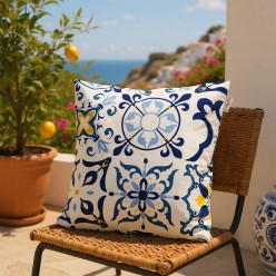 Cuscino arredo Cariddi: il Mediterraneo che veste il tuo living