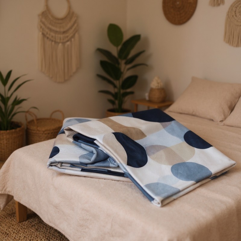 Completo letto con semicerchi sovrapposti linea Rea Completo letto con semicerchi sovrapposti linea Rea