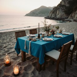 Limnadi – Tovaglia ottanio in cotone 100% stile mediterraneo ed elegante