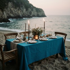 Limnadi – Tovaglia ottanio in cotone 100% stile mediterraneo ed elegante