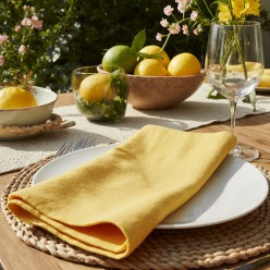 Tovaglioli in stoffa gialli collezione Ercole