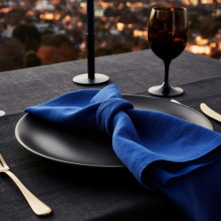 Tovaglioli in stoffa blu stile mediterraneo - collezione Doris