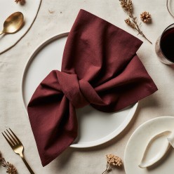 Tovaglioli in stoffa bordeaux collezione Fedra