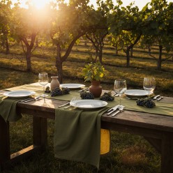 Runner verde oliva Meleagro – stile autentico e fatto a mano in Italia