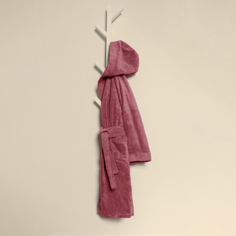Accappatoio Anfitrite in spugna 100% cotone 450 gr malva