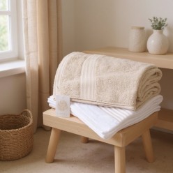 Asciugamani Coppia Itaca design da bagno in spugna di cotone