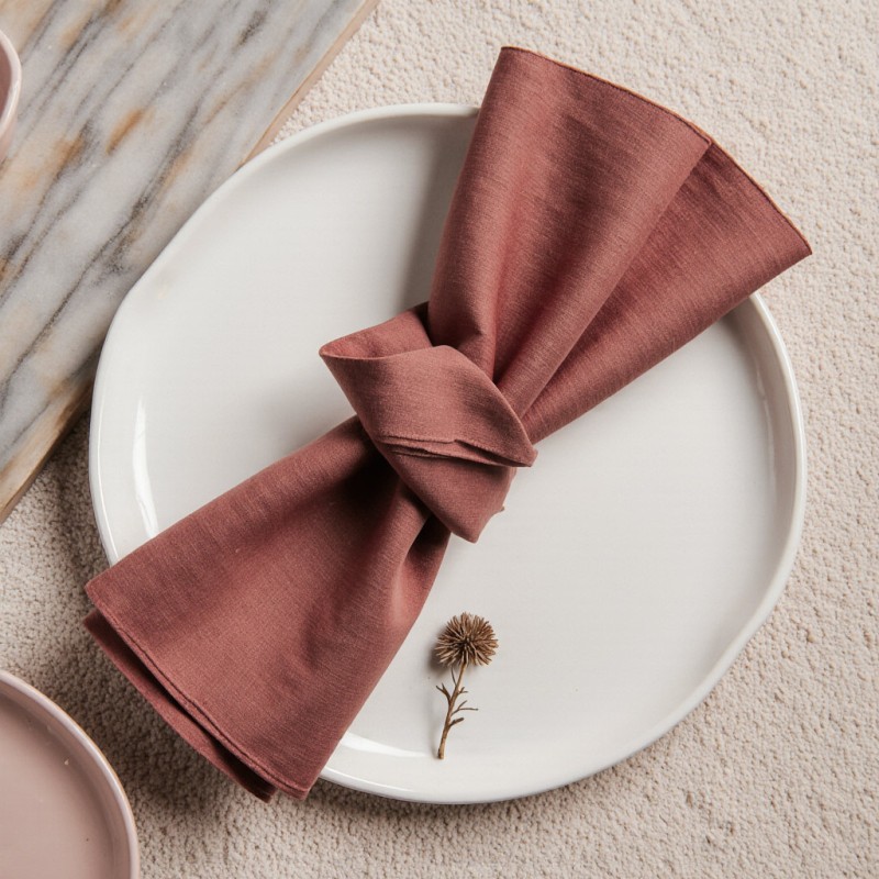 Collezione di Tovaglioli Afrodite di stoffa in colorazione Rosa 45X45 cm Lemoire Home Collezione di Tovaglioli Afrodite di stoffa in colorazione Rosa 45X45 cm Lemoire Home