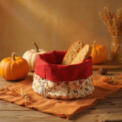 Cestino portapane dai colori caldi e autunnali - linea Ecuba