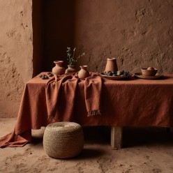 Tovagliato terracotta linea Tempio di Segesta – dove il calore della terra incontra la bellezza senza tempo