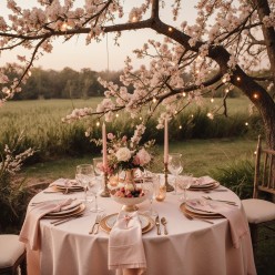 Tovaglia rosa chiaro Tempio di Hera – Il tocco d’amore per la tua tavola elegante