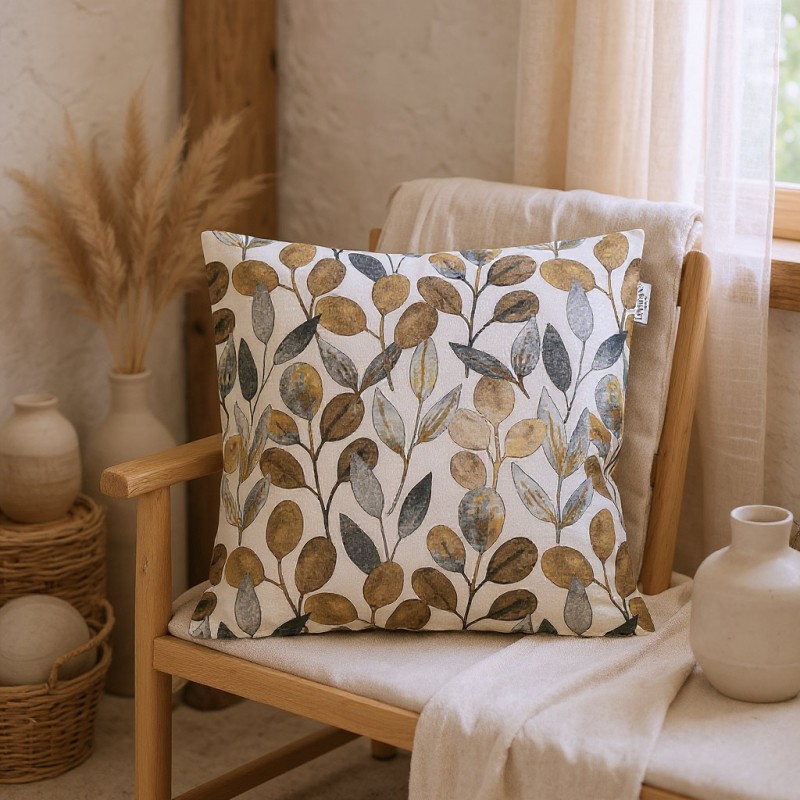 Cuscino arredo collezione Medea 45x45 cm firmata Lemoire Home stile autunnale con design floreale Cuscino arredo collezione Medea 45x45 cm firmata Lemoire Home stile autunnale con design floreale
