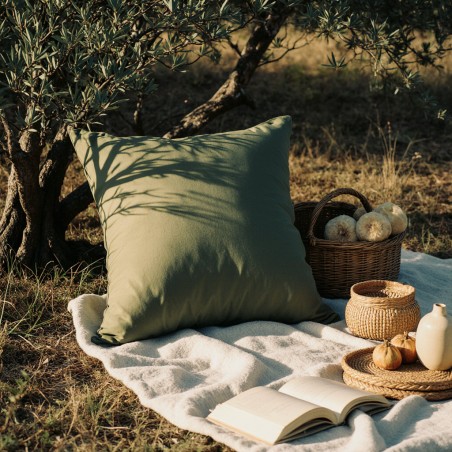 Federa per cuscino decorativo verde oliva - collezione Meleagro