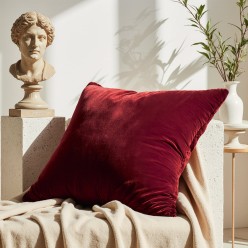 Federa per cuscino arredo rosso in velluto - Ambrosia Collection