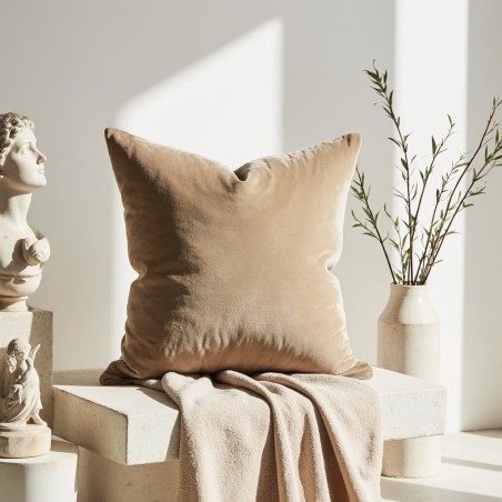Cuscino arredo beige in velluto - linea Calliope