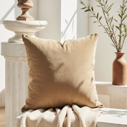 Cuscino arredo beige in velluto - linea Calliope
