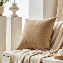 Cuscino arredo beige in velluto - linea Calliope