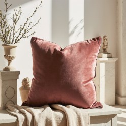 Cuscino arredo in velluto rosa antico linea Afrodite