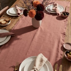 Runner da tavola rosa antico 100% cotone linea Afrodite