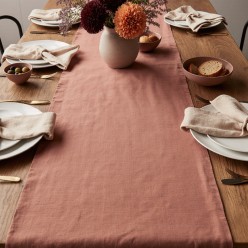 Runner da tavola rosa antico 100% cotone linea Afrodite