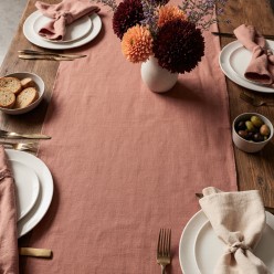 Runner da tavola rosa antico 100% cotone linea Afrodite