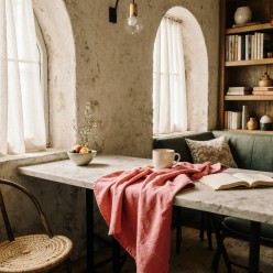 Canovaccio rosa antico in cotone 100% – Collezione Afrodite, stile elegante e raffinato