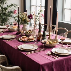 Adone – La tovaglia fucsia che accende la tavola con carattere e fascino
