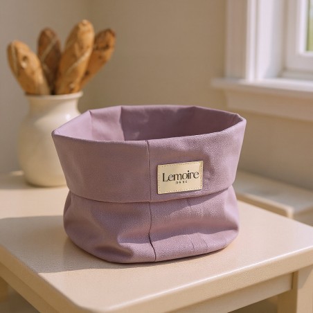 Cestino in cotone malva Andromaca, raffinato e versatile