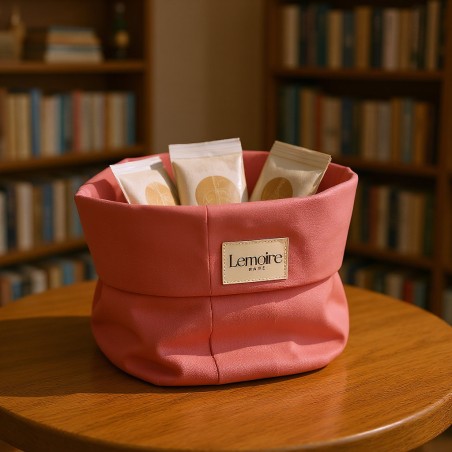 Cestino rosa antico in cotone per tavola e cucina – Collezione Afrodite