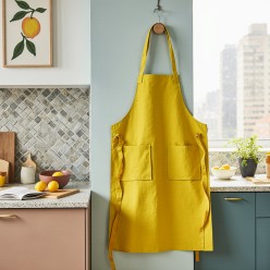 Grembiule giallo limone 100% cotone linea Ercole: forza e luce in cucina