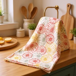 Canovaccio “Thesmophoria” in cotone panama con motivo autunnale lemoire home
