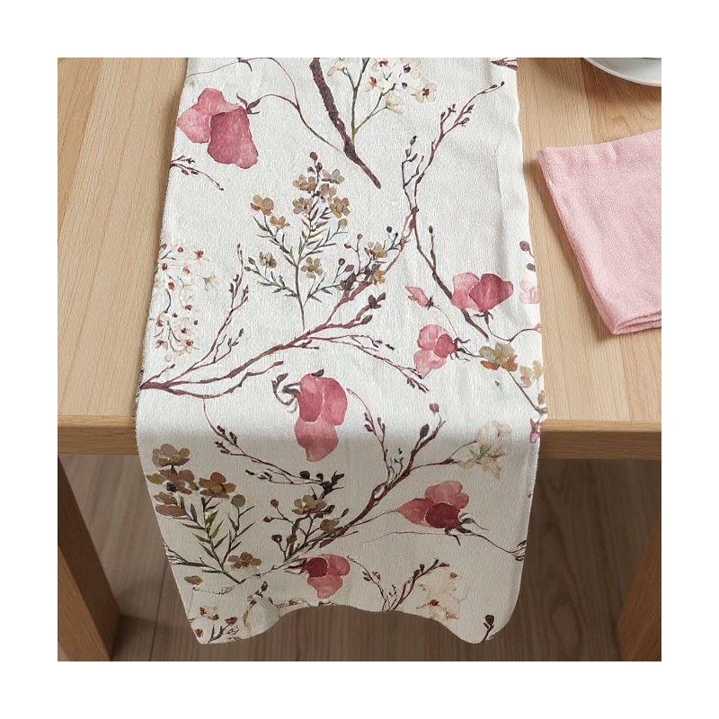 RUNNER clio rosa  per la tavola in elegante stile orientale lemoirehome