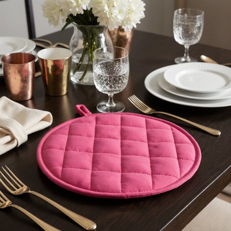Presina da cucina rotonda fucsia in cotone – Collezione Adone