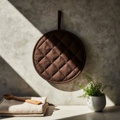Presina rotonda in cotone marrone scuro – Collezione Dike