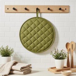 Presina verde oliva in cotone fatto a mano – Calore e natura nella collezione Meleagro
