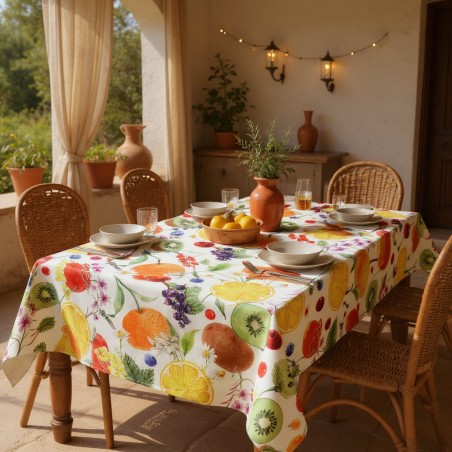 Esperia: tovagliato con frutti mediterranei lemoirehome