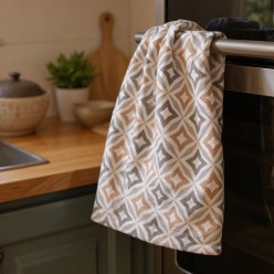 Canovaccio da Cucina con Rombi Geometrici - Linea Oscoforie allestimento lemoirehome