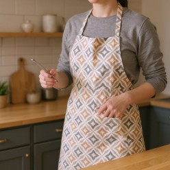 Oscoforie grembiule in cotone da cucina - linea geometrica