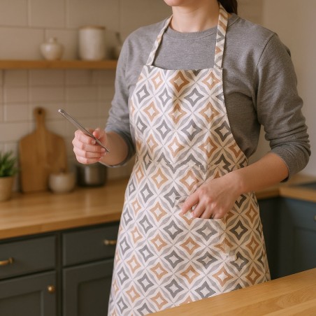 Oscoforie grembiule in cotone da cucina - linea geometrica