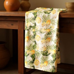 Canovaccio con limoni e foglie - linea Liriope lmh