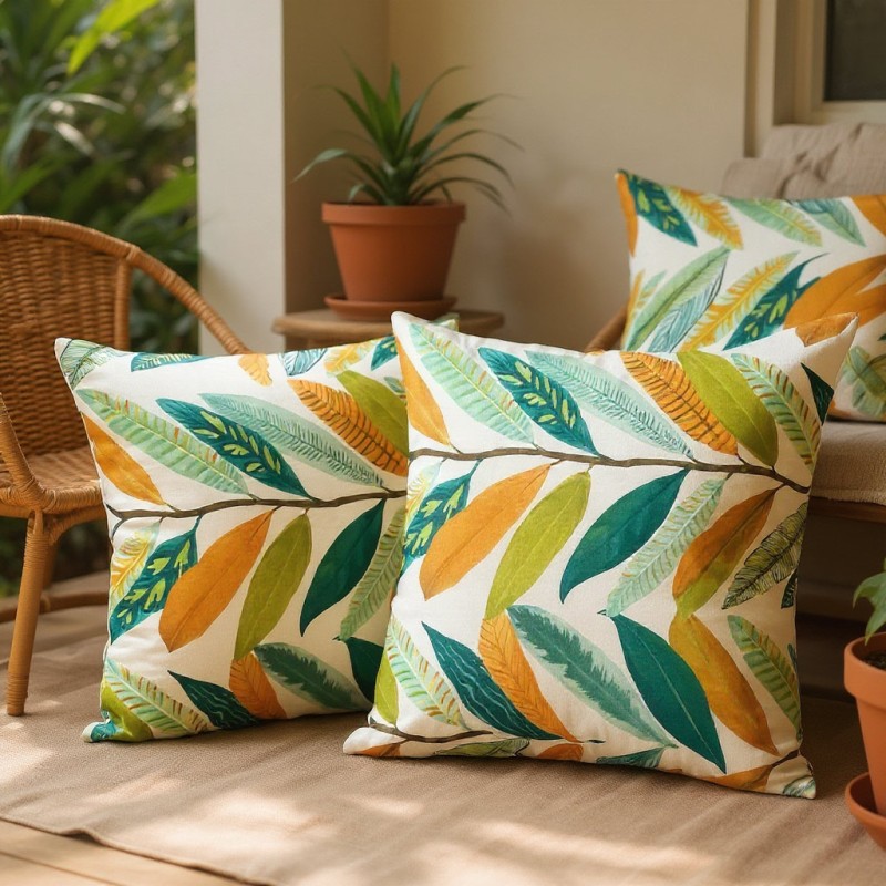 Federa Arborea per cuscino d'arredo stile tropicale