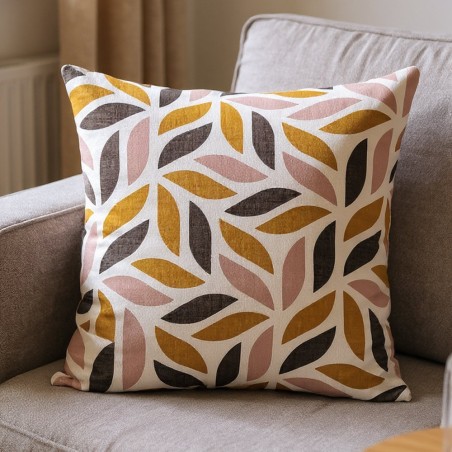 Cuscino 45x45 cm in Cotone – Collezione Phyto | Foglie Stilizzate