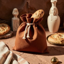 Sacco portapane in cotone naturale Segesta – Calore e stile mediterraneo